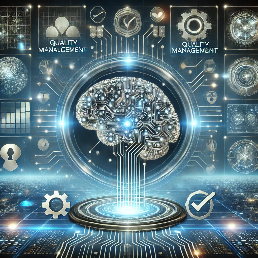 Diagram of core components in an AI Quality Management System integrating ISO 24029-2 standards.